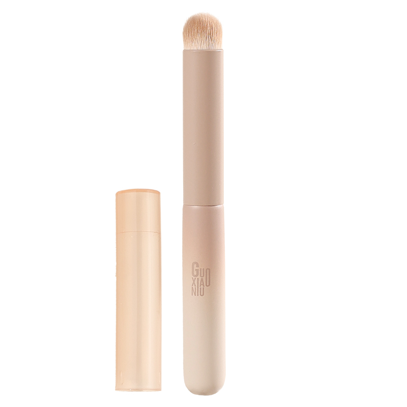 郭小妞奶咖唇刷圆头带盖口红刷便携唇部晕染局部遮瑕刷化妆工具
