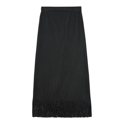 高级半身裙2026新款黑色a字裙