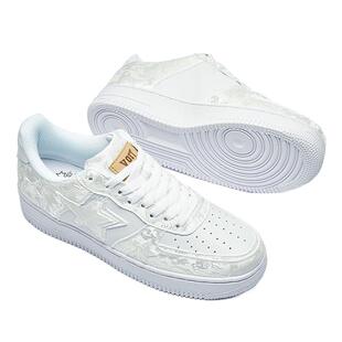 VOIT沃特官方正品男鞋星星小白鞋厚底增高潮流时尚休闲丝绸板鞋女