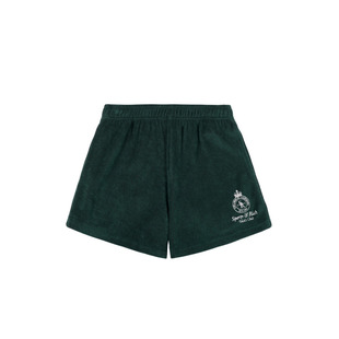 Sporty&Rich Tennis系列女士徽章网球风运动丝绒感休闲短裤