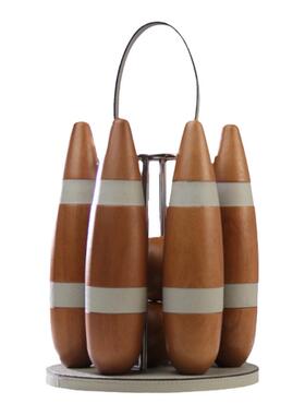 样板间书房实木创意保龄球摆件