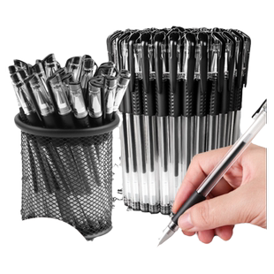 400支名马中性笔学生用文具用品签字笔碳素笔红色水笔黑笔水性笔考试专用笔批发黑色0.5mm办公笔笔芯红笔包邮