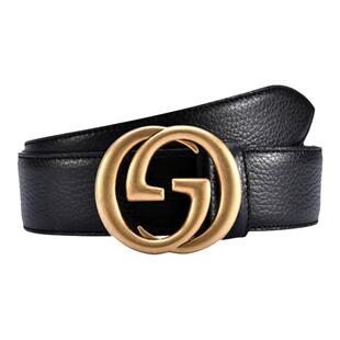 【自营】GUCCI古驰双G扣腰带男女情侣款真皮时尚百搭高级复古皮带