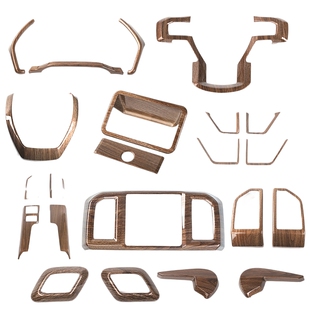 适用于福特猛禽f150内饰改装中控方向盘导航排挡面板木纹装饰配件