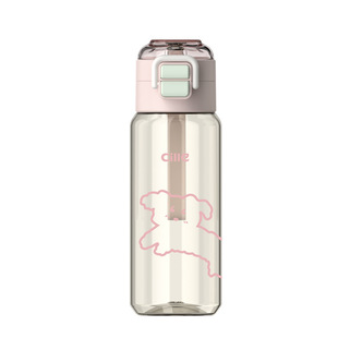 希乐水杯孕妇专用杯PPSU耐高温双饮带锁扣学生吸管杯大容量运动杯