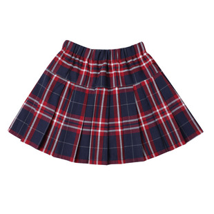 伊顿同款校服苏格兰格子裙百褶裙13Q210松紧腰女童半身裙中小学生