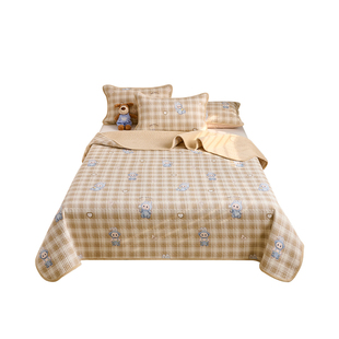 全棉牛奶绒床盖单件2026新款榻榻米夹棉床单人炕盖三件套四季通用