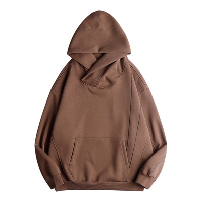 AOGZ国潮牌高领社恐卫衣男女秋冬新款重磅加绒加厚连帽情侣外套潮