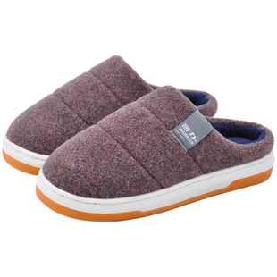 回力老人防滑防摔棉拖鞋老年人专用男式牛筋底加绒加厚保暖秋冬季