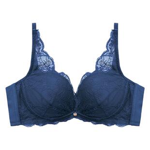 Bonny/博尼无钢圈小胸聚拢调整型文胸蕾丝薄大胸显小大红本命年