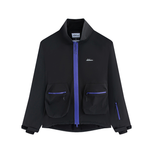 nowinsnow2025新款滑雪服女款单板滑雪衣黑色3L保暖防风防水雪服