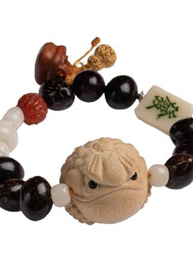 怀朴金丝竹文玩手把件把把胡男女