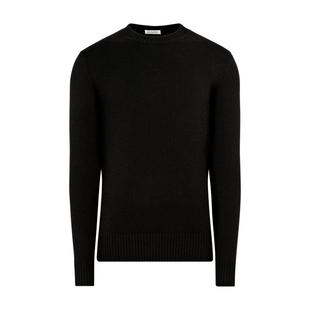 SUITSUPPLY黑色山羊绒圆领男士长袖针织衫毛衣