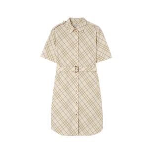【新款】BURBERRY女装 格纹棉质衬衫式连衣裙 81268501