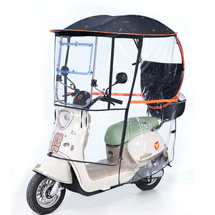 电动车专用遮雨棚新款电瓶车挡风遮雨一体可拆卸遮阳全包围全封闭