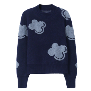 声雨竹女装清仓折扣店针织衫2026春秋新款品牌上衣羊毛套头打底衫