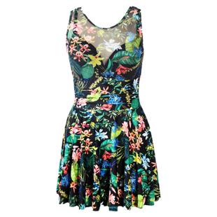 泡温泉泳装女遮肉显瘦保守小胸聚拢遮肚子带钢托裙式连体泳衣女士