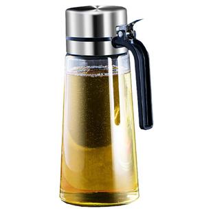 304不锈钢油壶厨房家用玻璃装油瓶防漏油罐壶大容量酱油醋调料瓶