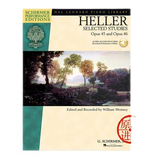 海勒 钢琴练习曲选 Op45 46 附在线音乐 希尔默原版乐谱书 Heller Selected Piano Studies for piano solo HL00296587