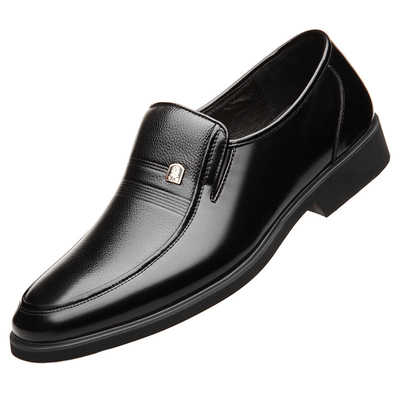 老人头皮鞋男真皮商务正装