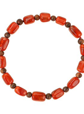 随形满肉南红玛瑙手串五行补火