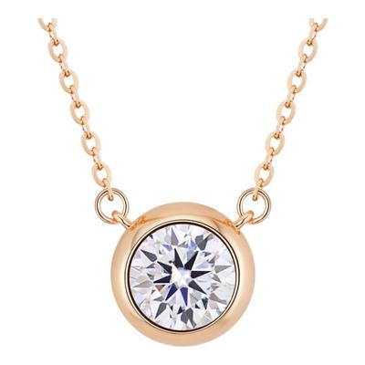 高级感925银莫桑石泡泡项链1克拉2克拉单钻吊坠女简约百搭锁骨链