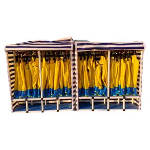 户外玩具收纳架多层防雨器械柜儿童体操垫移动车垫子架户外雨衣架