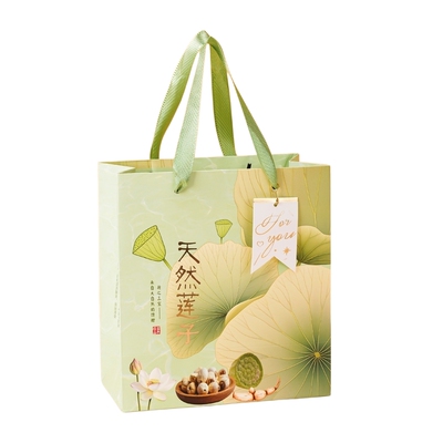 建宁广昌烫金莲子礼品盒手提袋