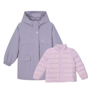 富罗迷儿童羽绒服套装2025冬季新款洋气外套轻薄内胆女童两件套