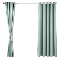 卧室飘窗窗帘免打孔安装窗帘杆一整套全遮光2021年新款简易伸缩杆