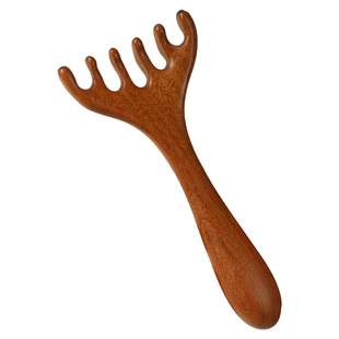 五爪鹿角按摩梳头部头皮按摩爪养生头疗疏通神器多功能檀木经络梳