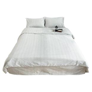 一日闲适 松弛感全棉条纹四件套床单床笠款被套被单枕套舒服纯棉