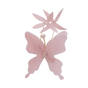 森系超仙网纱蝴蝶发夹儿童侧边刘海夹女童夹子头饰高级感洋气发饰