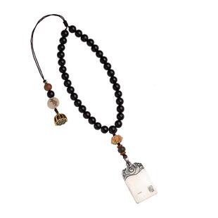 新款纯银无事牌汽车挂件吊坠挂饰后视镜车内定制男士刻字车载挂件