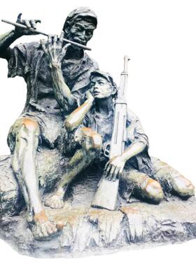 红军雕塑定制长征铸铜户外玻璃钢