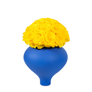 joyflower永生花高级黄玫瑰花瓶 小众艺术感礼盒新家礼物装饰摆件