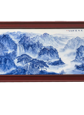 景德镇手绘青花瓷板画背景墙