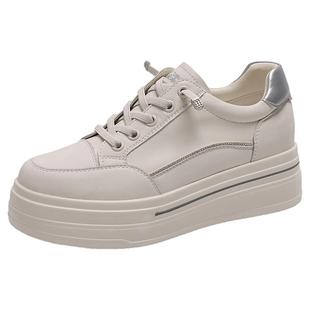 木林森女鞋2025秋季新款厚底舒适小白鞋不累脚板鞋女士时尚休闲鞋