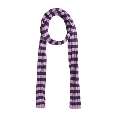 pacshop羊毛围巾粉紫条纹通用
