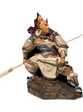 石湾公仔陶瓷赵子龙玄关装饰品