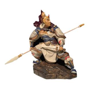 石湾公仔陶瓷五虎将赵子龙摆件客厅玄关办公桌装饰品三国英雄赵云