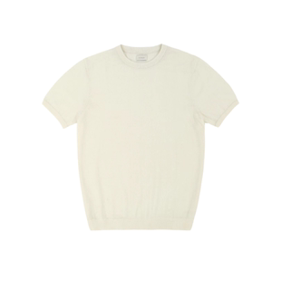 YUXIAN纯棉纱针织男士短袖T恤圆领纯色打底简约通勤休闲商务春夏