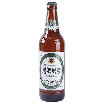 朝鲜原装进口凤鹤啤酒