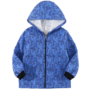 儿童防水罩衣长袖加绒秋冬男孩画画围裙羽绒服加绒罩衫宝宝吃饭衣