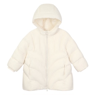 小O宝Okids童装 女宝宝冬季羽绒服长款保暖2024新款婴儿三防外套