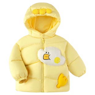 巴拉巴拉童装婴儿羽绒服女男童外套冬拜年服宝宝儿童2025红色新款