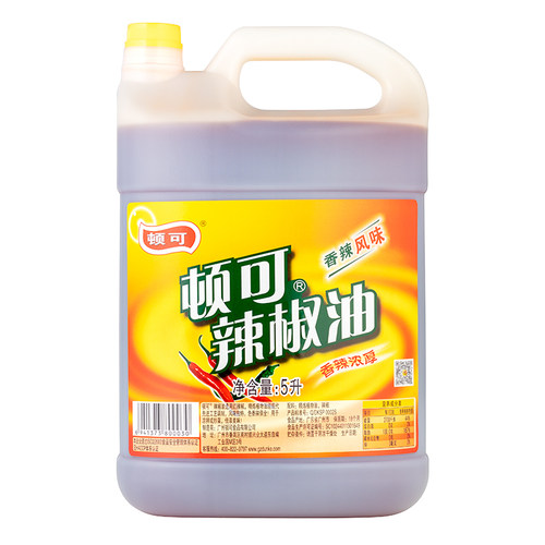 顿可辣椒红油5L桶餐饮装香辣风味火锅蘸料凉拌麻辣烫捞汁上色红油