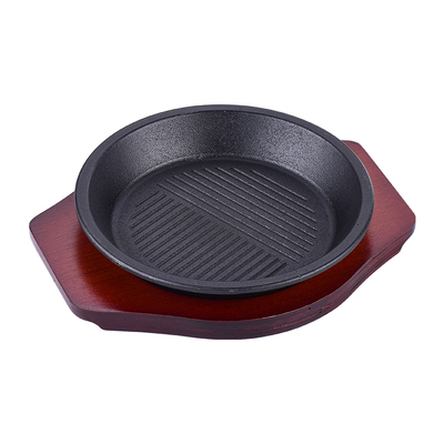 铸铁铁板烧盘街头牛排专用盘烧烤鲫鱼铁板盘长方形战斧牛排烤肉盘