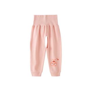 开裆裤女宝宝春秋季纯棉高腰护肚秋裤婴儿开档裤子女童叉叉裤外穿