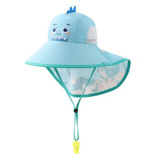贝肽斯夏季儿童防晒帽防紫外线宝宝遮阳大帽檐男童女童沙滩太阳帽